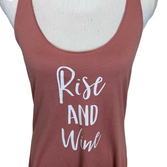 Womens Graphic Tank Tops Rise & Wine & Girls Just Wanna Have Guns Size Large - Picture 9 of 16